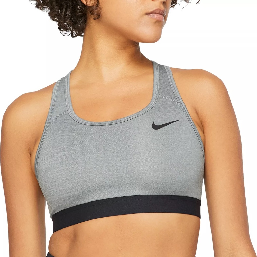 Nike gray dri fit sports bra size medium